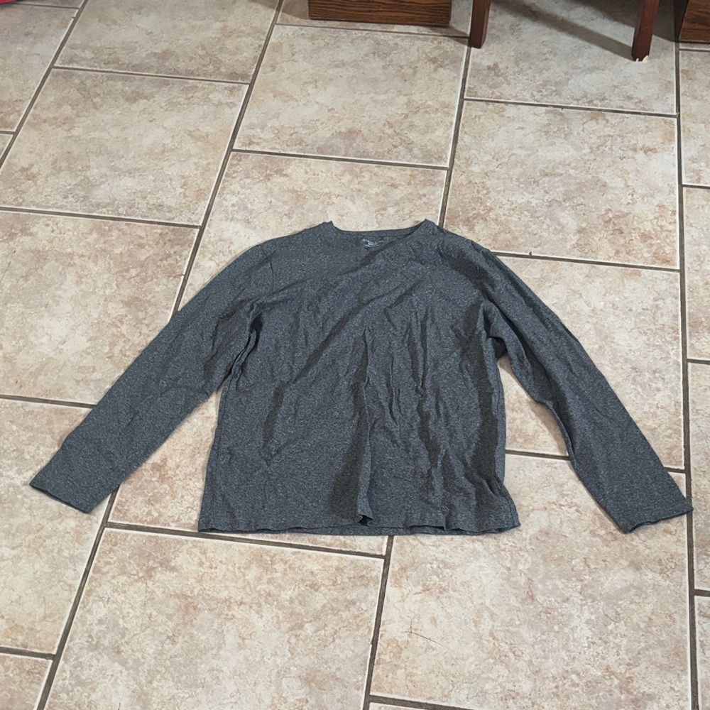 Structure Slum Fit Charcoal Long Sleeve Tee